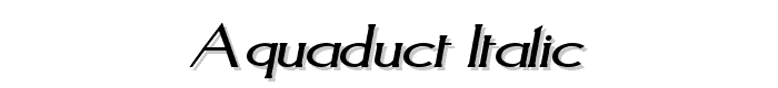 Aquaduct Italic font